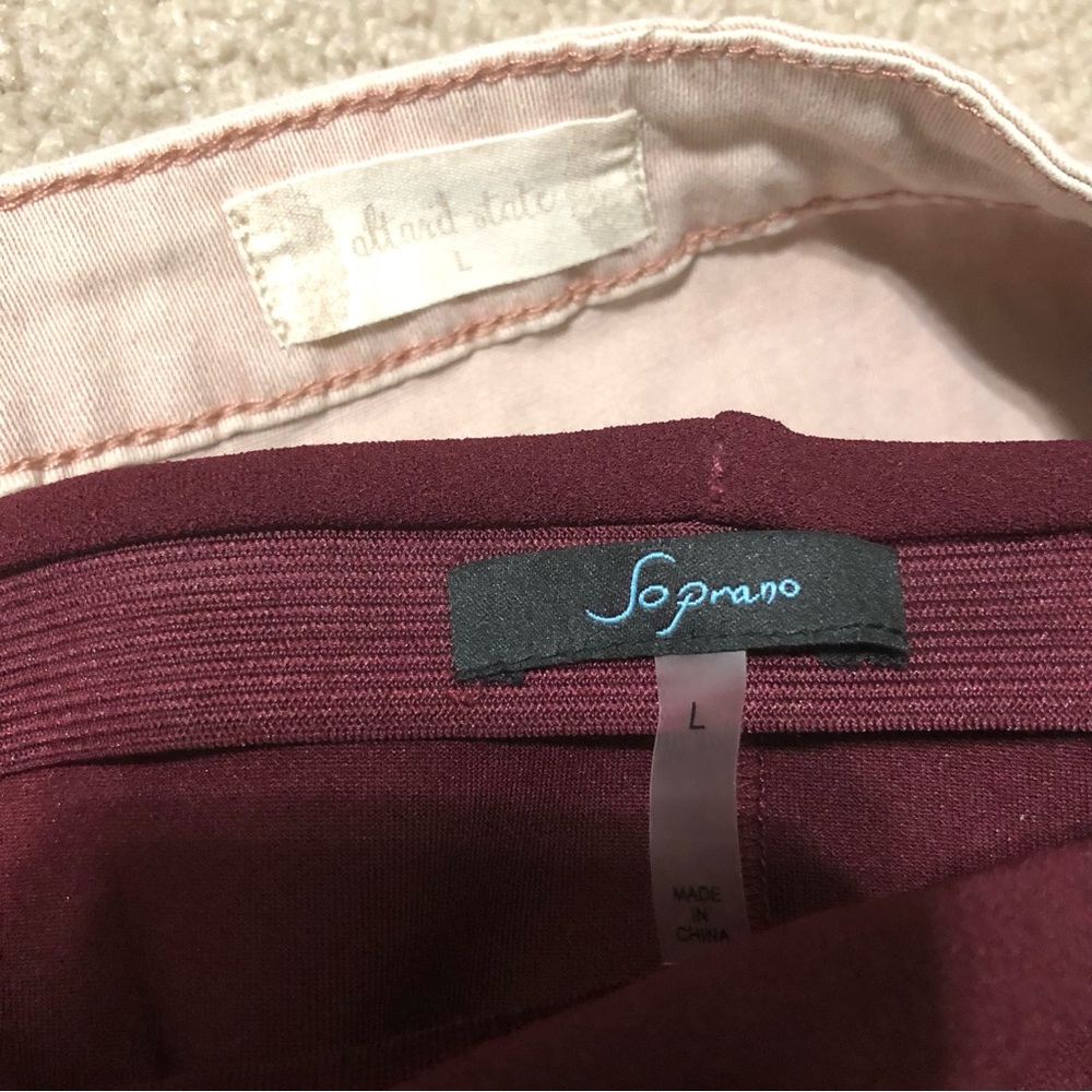 Soprano Burgundy and Blush Mini Skirt Duo • L - Picture 3 of 5